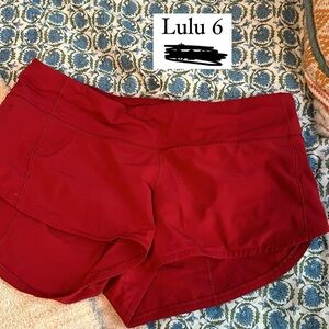 lululemon athletica Women's Vibrant Red Athletic Shorts
